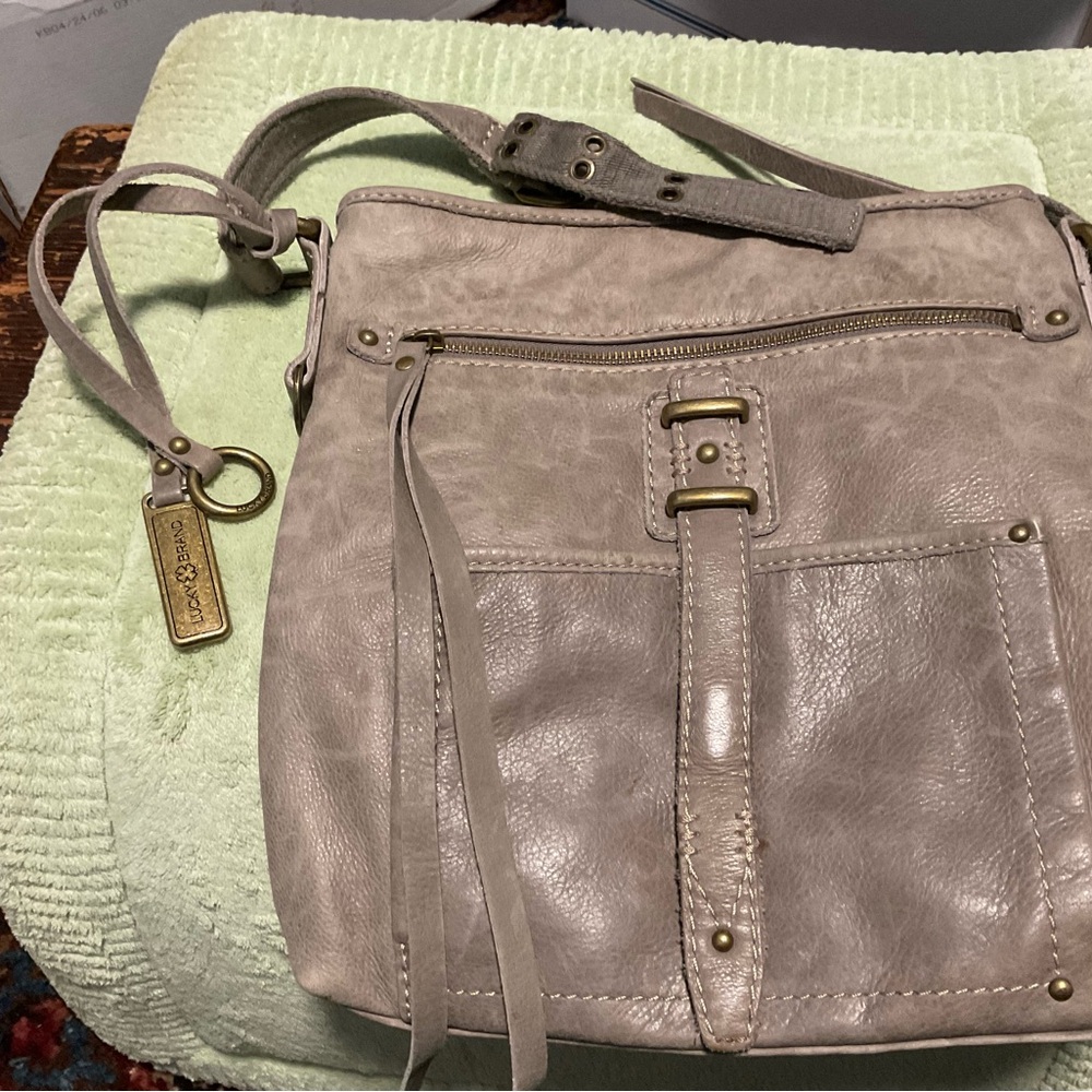 Lucky Brand Tan Crossbody Bag with Vintage Appeal